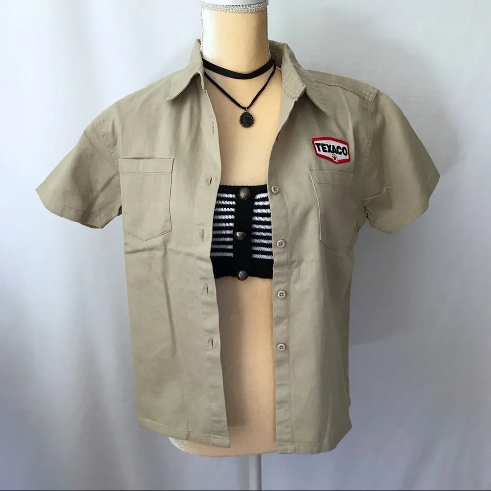 Vintage NWOT Almost Legal Texaco Button Down Shirt - Picture 2 of 6